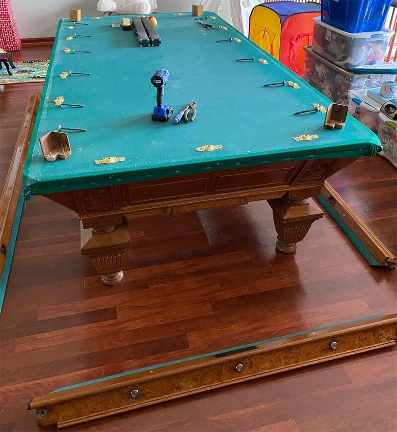9' Brunswick Manhattan Carom Table from between 1884 and 1888 eBay
