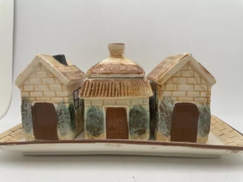 50s-60s Village House Salt And Pepper Condiment Set B 26