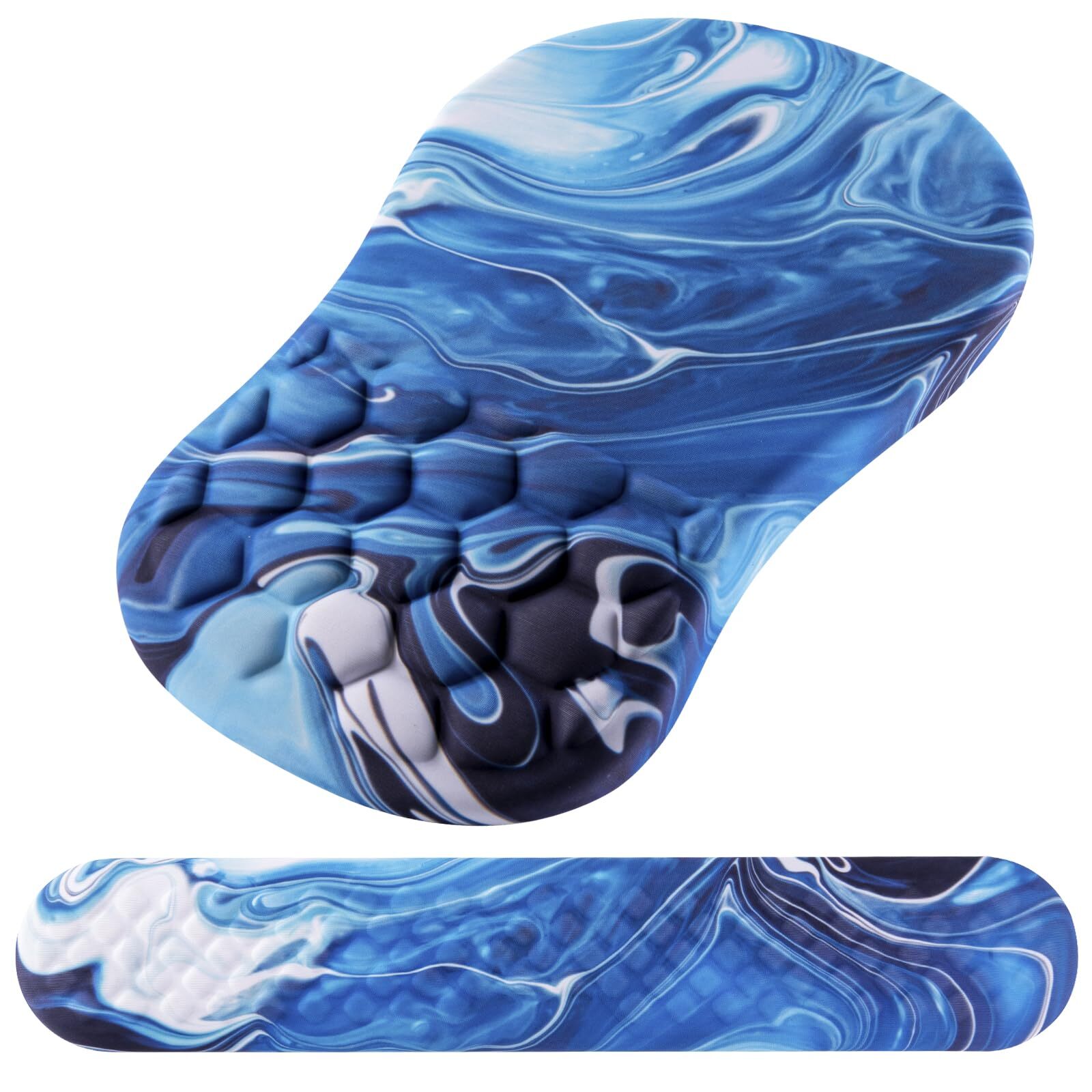 Ergonomic 2-in-1 Mouse Pad with Wrist Support & Non-Slip Keyboard Wrist Rest-image