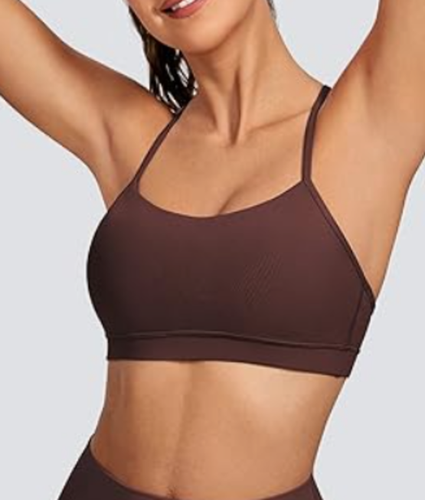 CRZ YOGA Butterluxe zwangerschaps-voedingsbeha's voor vrouwen Crossover Wireless Sleep Borstvoeding Lounge Zwangerschap Bralette Comfy Koffie Bruin XS