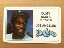 1981 Perma-Graphics Superstar Credit Cards Dusty Baker - Los Angeles Dodgers