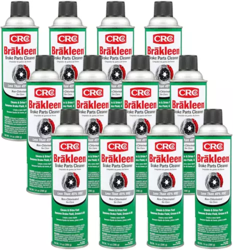 CRC (05084-12PK) Brakleen Non-Chlorinated Brake Parts Cleaner - 14 Oz., (Pack of