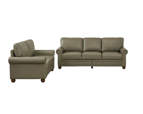 Classic Faux Leather Sofa Upholstered Couch with Nailhead Trim Removable Cushion - Picture 165 of 206
