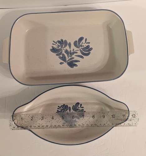 2 pc Set Vintage Pfaltzgraff Yorktowne 2 Qt Baker 236 & 22 oz Au Gratin 270 - Picture 2 of 8