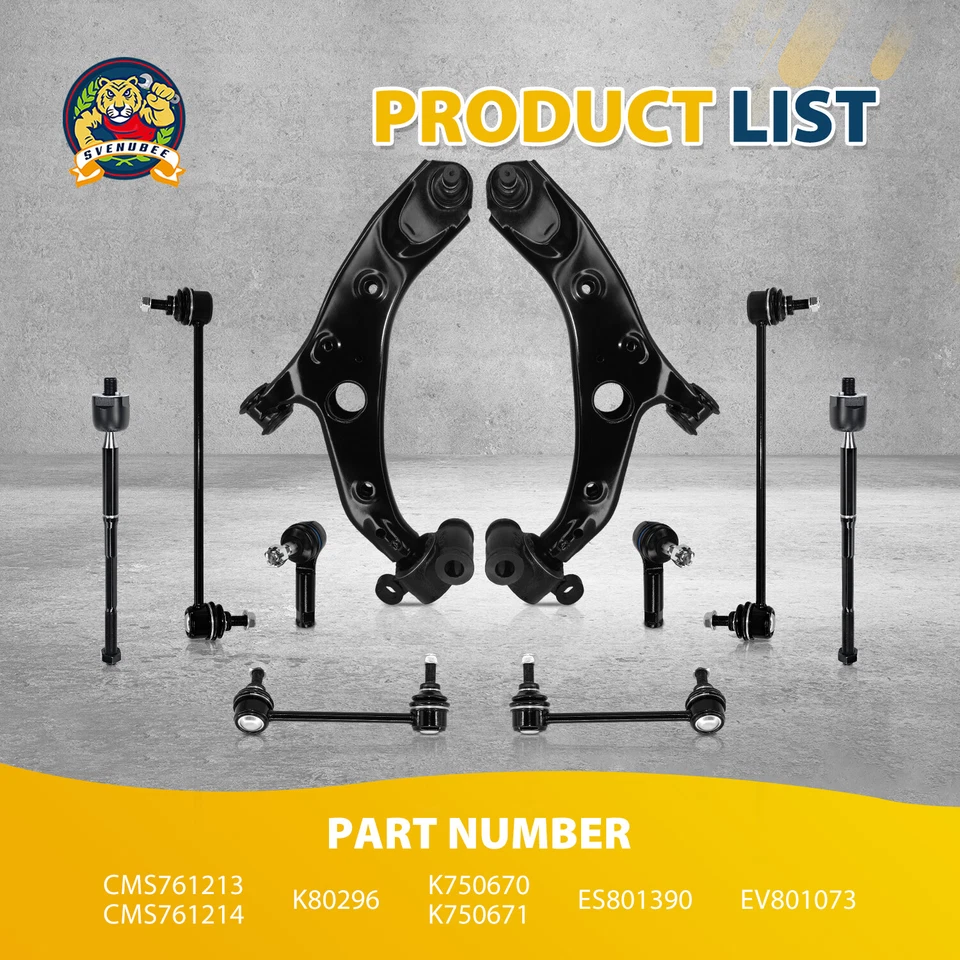 Front Suspension Control Arm And Ball Joint Link Kit For 2013-2016 Mazda CX-5 - Image 3 of 4