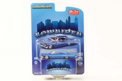 1:64 Lowrider 1964 Chevrolet Impala Metallic Blue Greenlight Mijo