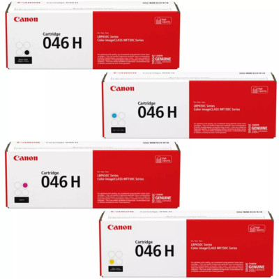 Canon 046H 4 Colour Set Toner Cartridge (Black,Cyan,Magenta,Yellow)**NEW**