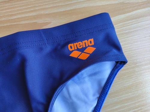 Arena Swim Briefs Placement Navy-Mango Men's Swimwear USA 34/ F 85/ AUS 16 - Picture 11 of 13