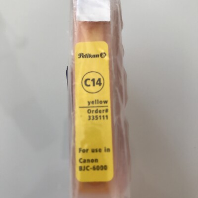 Pelikan Ink Cartridge Druckerpatrone Yellow Gelb für Canon BJC 6000 series