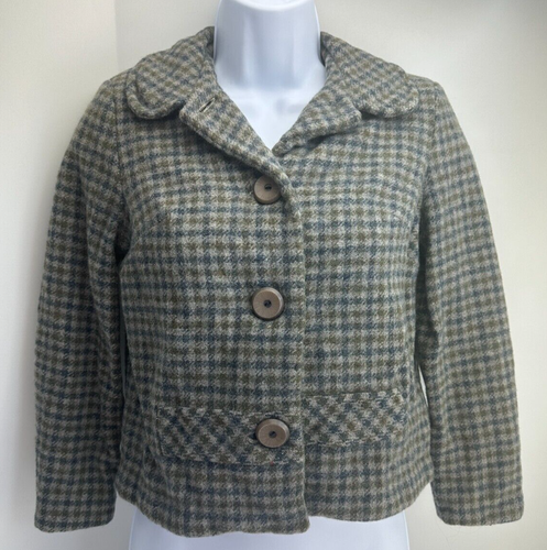 Conjunto de dos faldas y chaqueta vintage años 50 60 tweed verde y azul para mujer talla S - Imagen 3 de 8