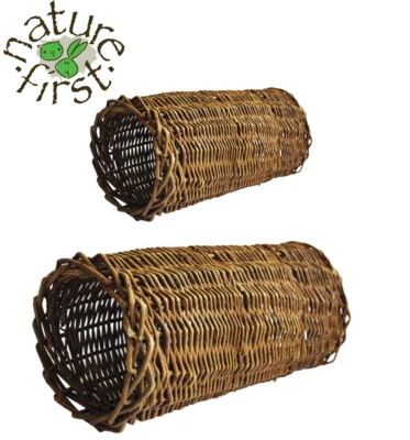 NATURE FIRST NATURAL SMALL ANIMAL WILLOW TUBE HIDE PLAY TUNNEL HUTCH TOY 2 SIZES
