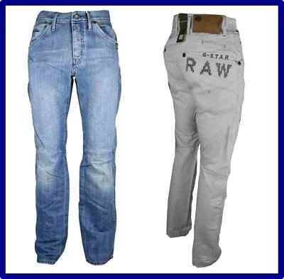 Jeans Homme G-Star RAW Blanc Regular À Jambe Large Cargo Évasé Large 46 48 50 - Photo 1/4