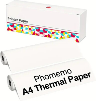Phomemo Original M08F/M832/M833 A4 Thermodruckerpapier 2 Rollen, 210x297mm x6,5m