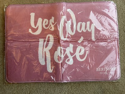 *NEW IN BAG* BERINGER MAIN & VINE WINE PINK ROSE BATH MAT FLOOR RUG 