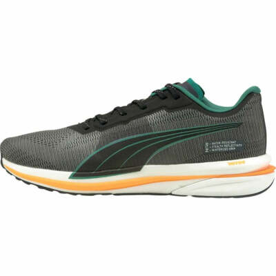 Puma Velocity Nitro WTR Mens Running Shoes Black Cushioned Comfort Run Trainers