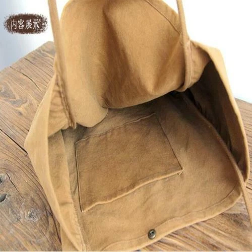 Fashion Womens Loose Casual Slouchy Canvas Big Bags Shoulder Bags Big Tote - Picture 11 of 20