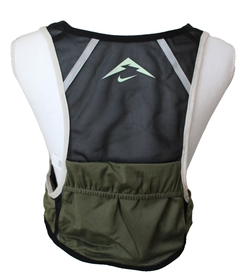 Nike Trail Vest 2.0 Men's S/M Running Black/Medium Olive/Vapor Green - Image 3 of 4