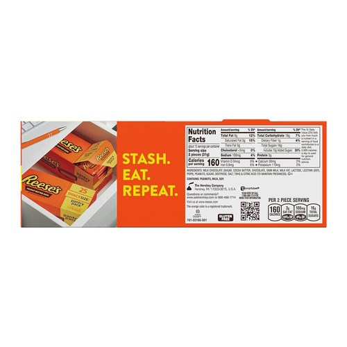 REESE'S Milk Chocolate Snack Size Peanut Butter Cups Candy Pantry Pack 13.75 oz - Picture 3 of 3
