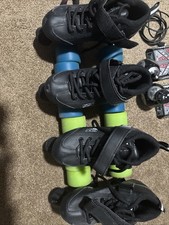 Pacer GTX 500 Black Green Roller Skates Size 5 Mach 5 Wheels