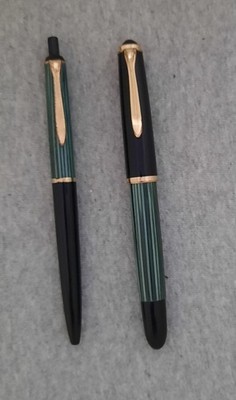Pelikan 400 NN Fountain Pen and Ballpoint Set, Green Stripe