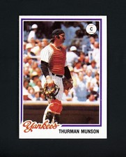 Thuman Munson 1978 Topps Burger King - NY Yankees #2 NM-MT