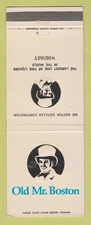 Matchbook Cover - Old Mr Boston Liquor Whiskey