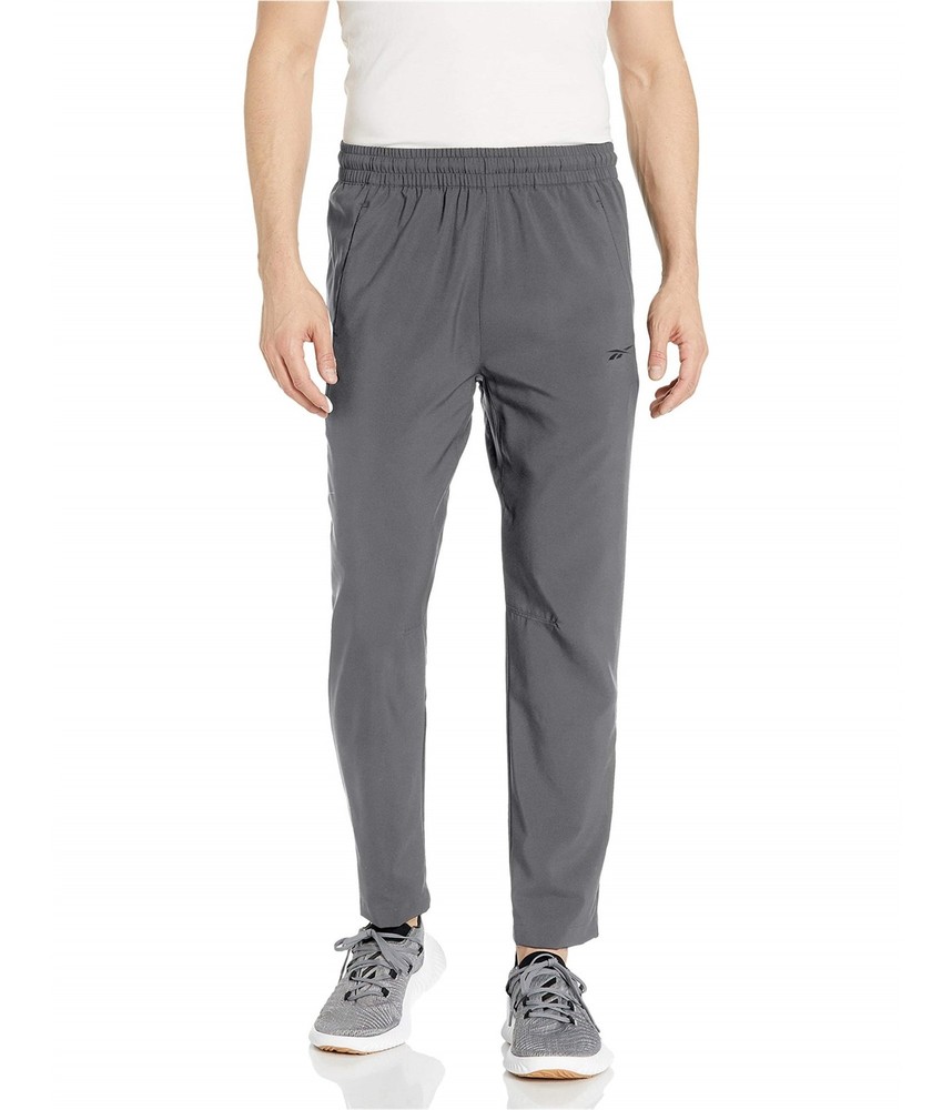 Reebok Mens Grey Small Workout Ready Woven Track Pants
