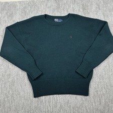 Vintage Polo Ralph Lauren 100 Wool Crewneck Sweater Men s Size XL Green