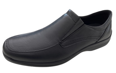 IMAC 176663 Slipper schwarz Halbschuh Freizeitschuh Herren Nappaleder