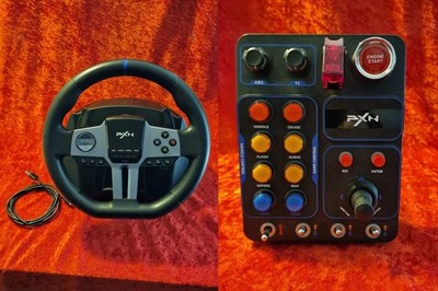 Bundle: PXN V9 GEN2 / PXN CB1 - Lenkrad mit Shifter, Pedale und Button Box
