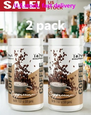 2 Pack Evolution Fit Cappuccino Coffee Supplement 17.637 oz (500g)