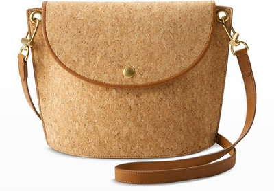 Shinola Birdy Bucket Bag - NEW - Cork Leather Natural Tan Brown Women's