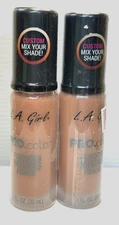 2 L.A. Girl PRO.color Foundation Mixing Pigment ORANGE GLM713 TWO New SEALED