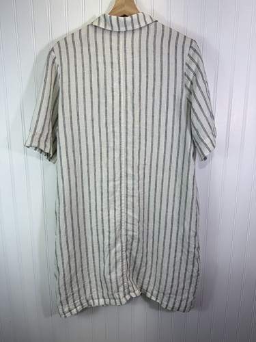 Camicia da lavoro Everlane The Linen abito osso/righe nere M Lagenlook donna - Foto 3 di 4