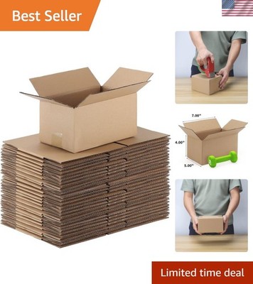 Eco-Friendly 7x5x4 Shipping Boxes, 25 Pack, for Safe Everyday Shipping Needs