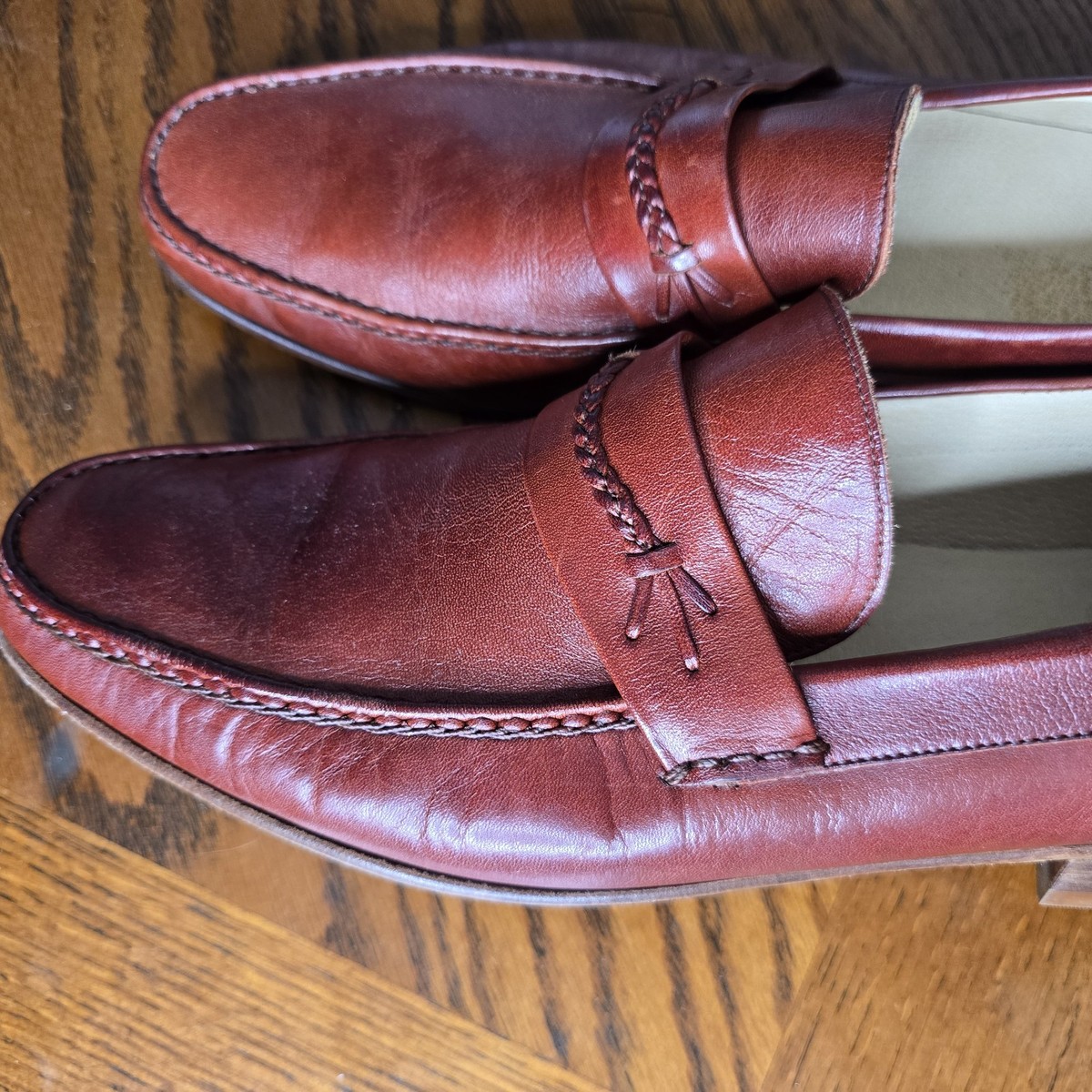 Florsheim Burgundy Leather Penny Loafer Slip-On Almond Toe 10.5 EEE Florsheim Men main image 2