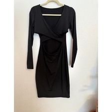 Little Black Dress Long Sleeve Cutout Bodycon Mini Party Cocktail