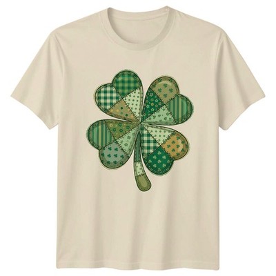 Patchwork Kleeblatt St Patricks Day T-Shirt irische Kultur Feiertage Geschenk für Ihn