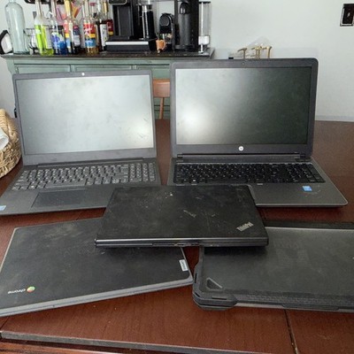 Lot of 5 Laptops Parts Scrap, Ideapad Lenova Acer Precook Hp