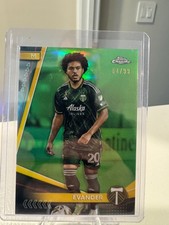 Evander (Portland Timbers) 2024 Topps MLS Chrome Green Numbered /99