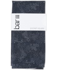 Bar III Men's Glendale Abstract Floral Pocket Square Black OS