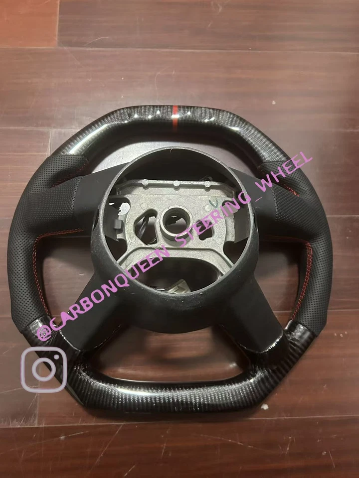 Volante de fibra de carbono real para Dodge Challenger SRT8/Chrysler - Imagem 3 de 4
