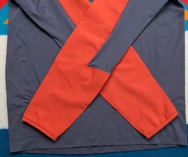 arcteryx long sleeve crewneck pullover orange base-layer