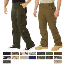 Rothco Men's Vintage Paratrooper Fatigues - Military Style Camo Cargo Pants