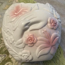 Vintage FTD Vase Mother Child Hands Especially for You, Cream & Soft Pink Taiwan
