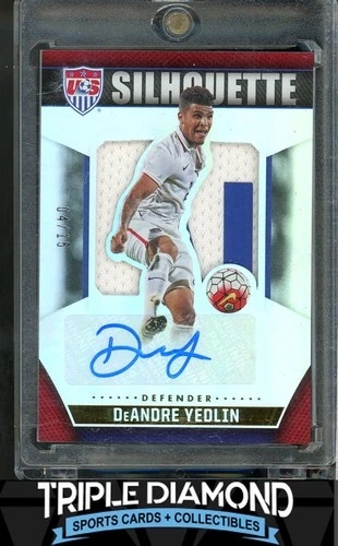 2015 Panini US National Team DeAndre Yedlin Silhouette Patch Auto #04/15 M734
