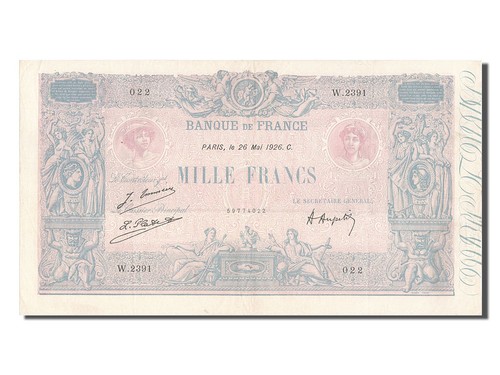 [#202766] Biljet, Frankrijk, 1000 Francs, 1 000 F 1889-1926 ''Bleu et Rose'', 19 - Afbeelding 1 van 2