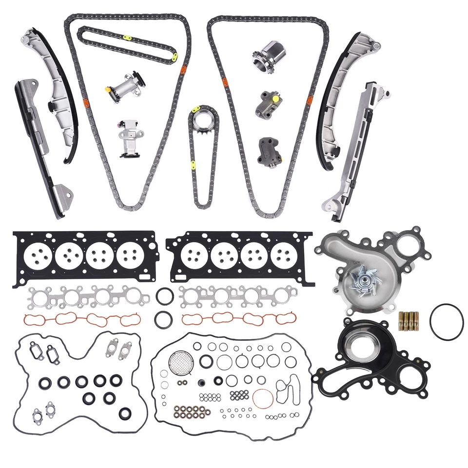 For Toyota Tundra Lexus 5.7L 2007-2017 Head Gasket Set Timing Chain Water Pump - Image 2 of 4