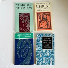 4 BOOK BOX SET Imitation of Christ Meditation Psalms Peter Pauper Press Slipcase