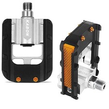 Folding Bike Pedals, Bicycle Foldable Pedals with Aluminum, Universal Silver
